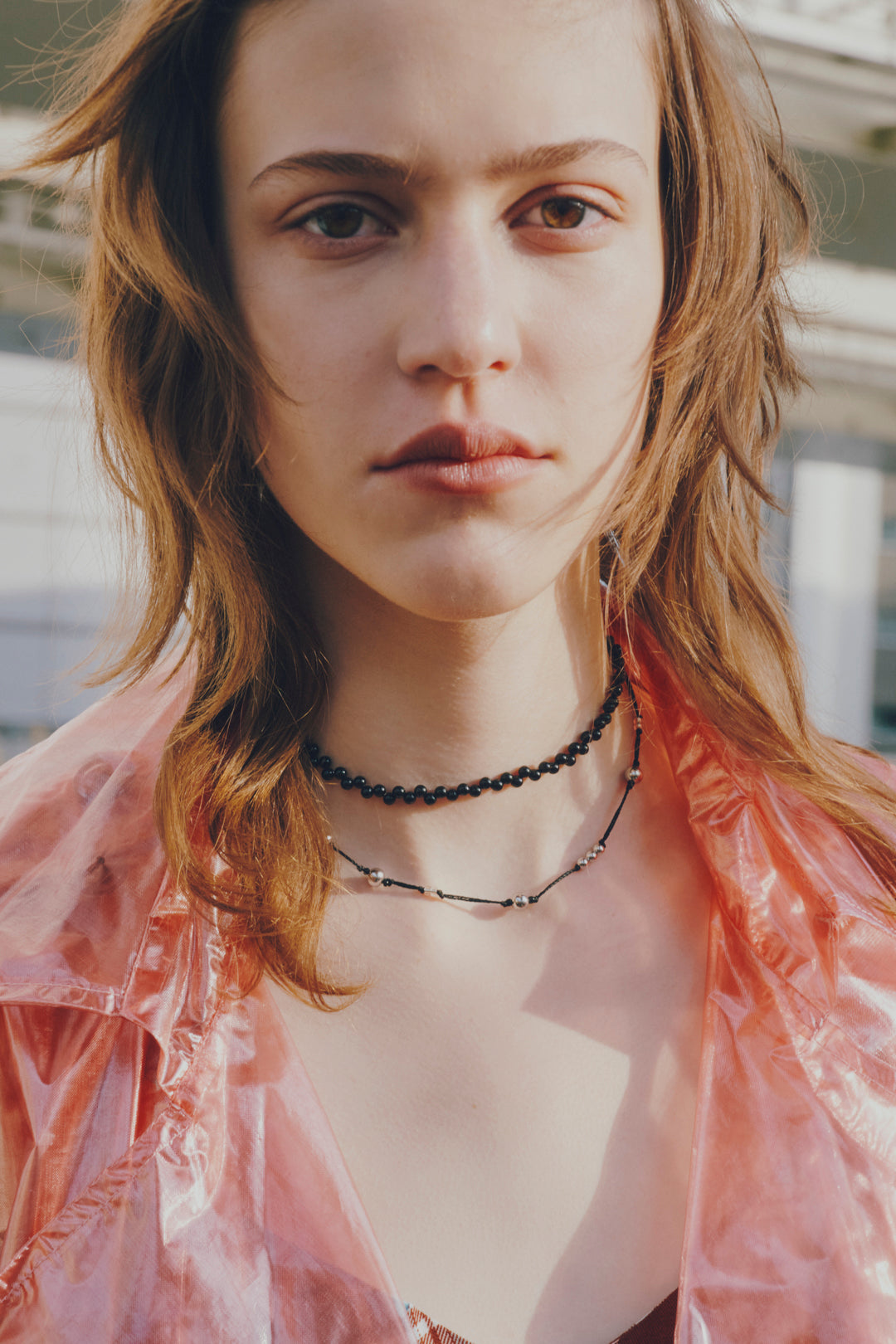 ツイスト バブル ライン ネックレス