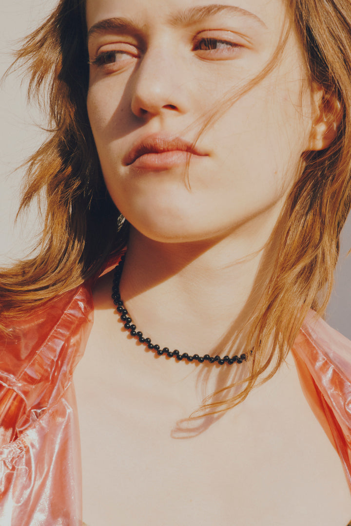 ツイスト バブル ライン ネックレス