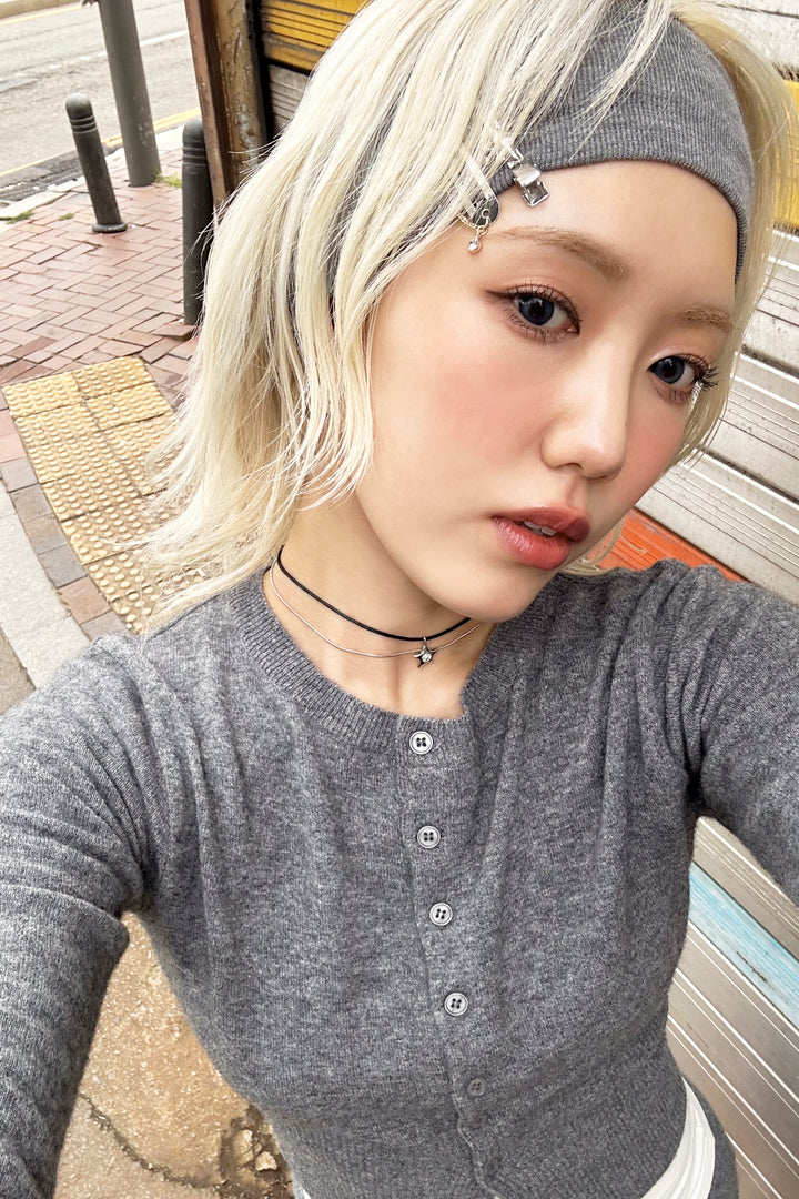 ブラック トーン モチーフ ネックレス【KOREA SNAP】