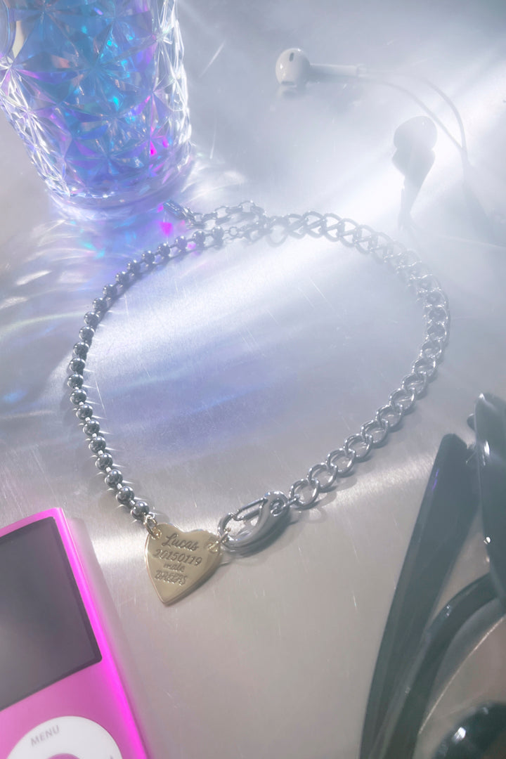 ルーカス ハート ID プレート ネックレス