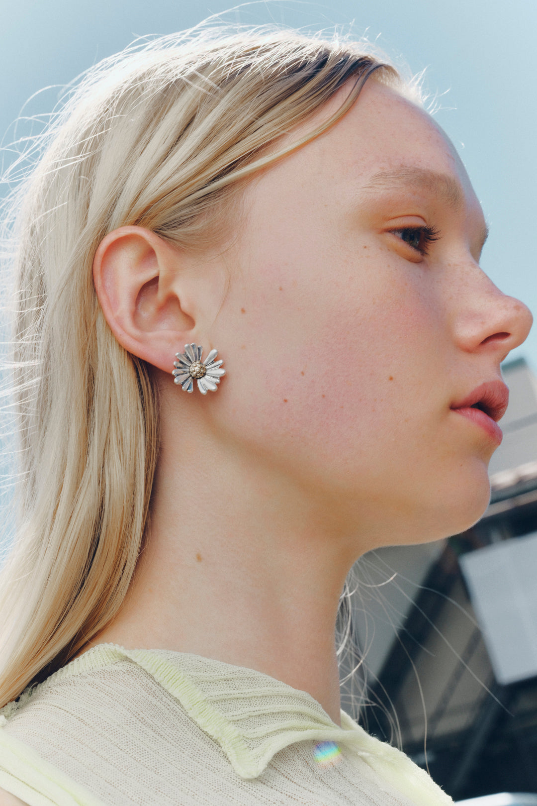 ヴィンテージ マーガレット イヤリング