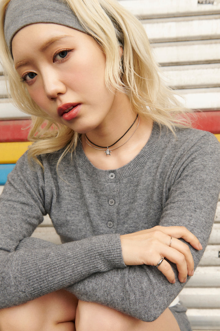 ブラック トーン モチーフ ネックレス【KOREA SNAP】