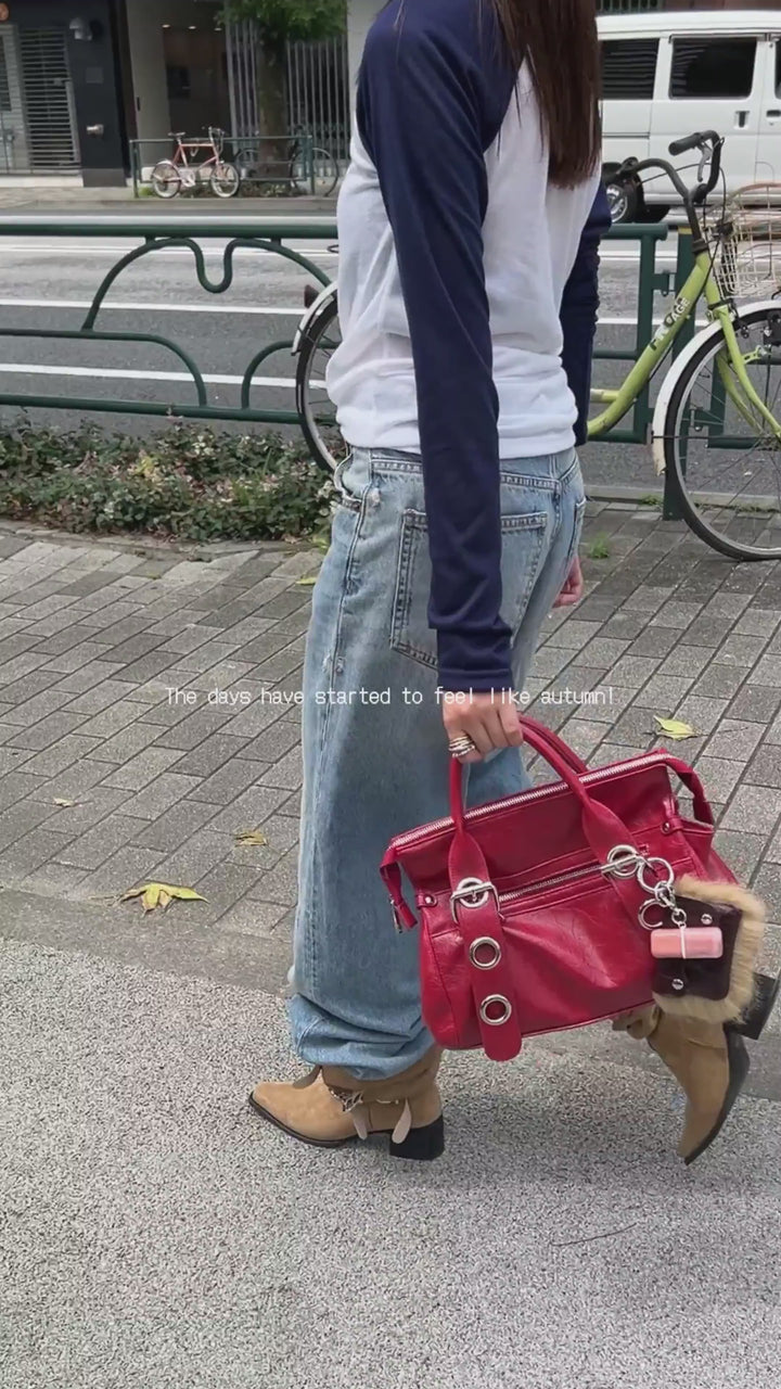レザー ライク ファー ポーチ ショルダー