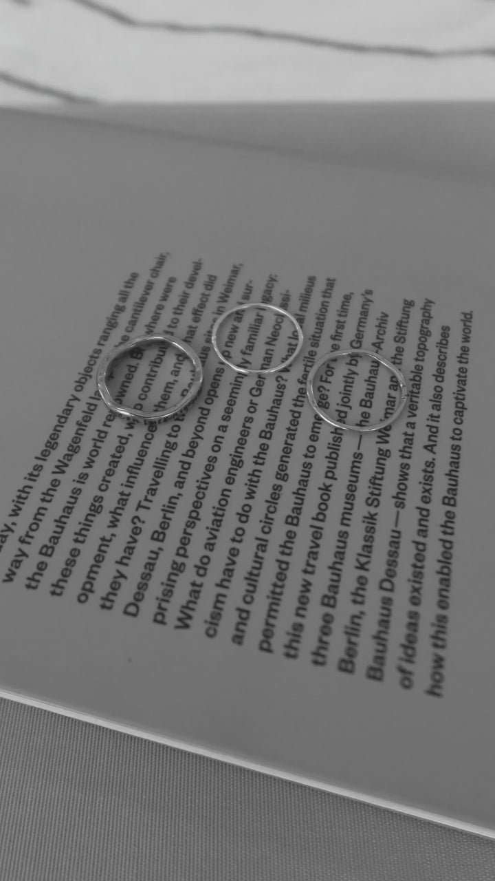 4PCS ヴィンテージ レタリング セット リング