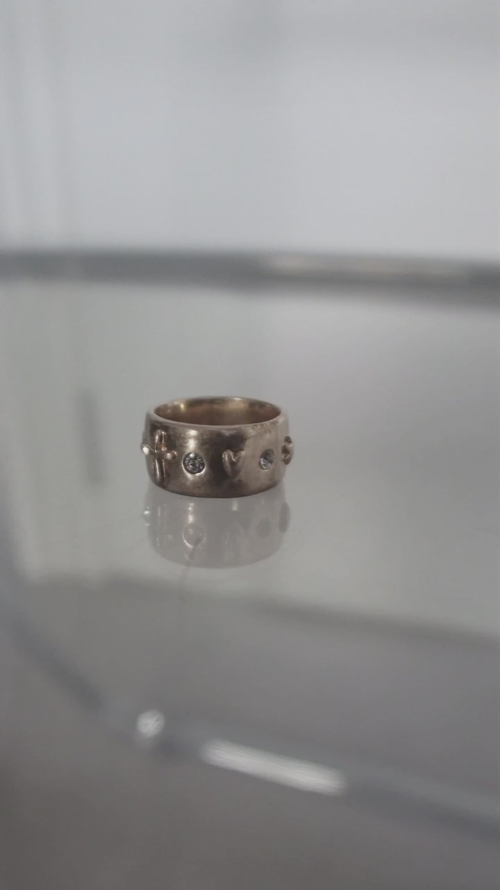 ミックス プチ モチーフ リング