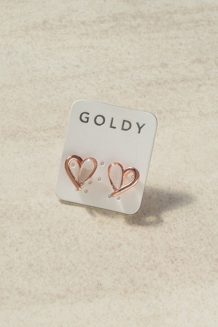 クリア × メタル ミニマム ハート ピアス – GOLDY Onlinestore