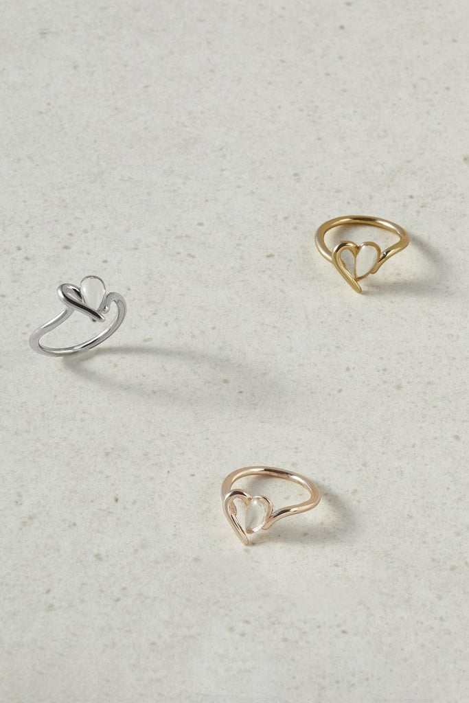 クリア × メタル ミニマム ハート リング – GOLDY Onlinestore